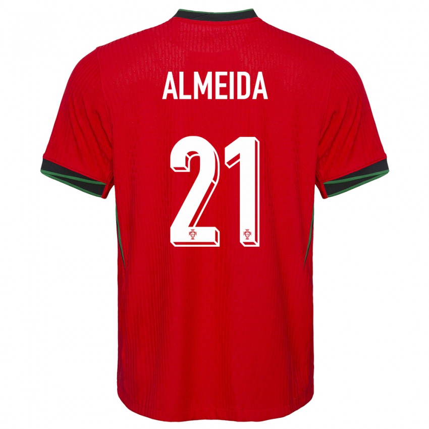 Herren Portugal Andre Almeida #21 Rot Heimtrikot Trikot 24-26 T-Shirt