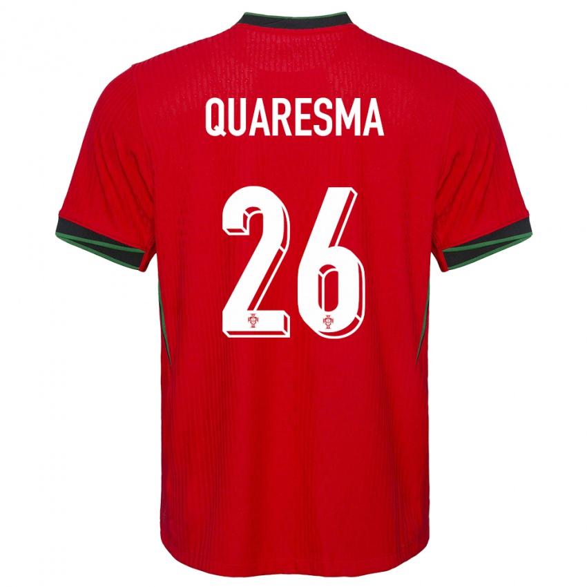 Herren Portugal Eduardo Quaresma #26 Rot Heimtrikot Trikot 24-26 T-Shirt