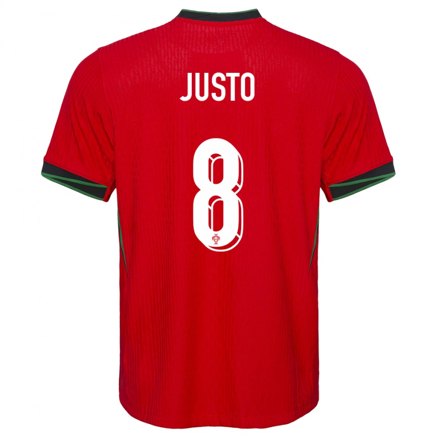 Herren Portugal Samuel Justo #8 Rot Heimtrikot Trikot 24-26 T-Shirt