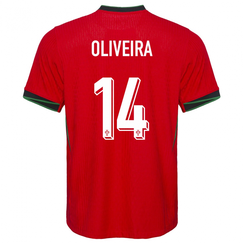 Herren Portugal Hugo Oliveira #14 Rot Heimtrikot Trikot 24-26 T-Shirt