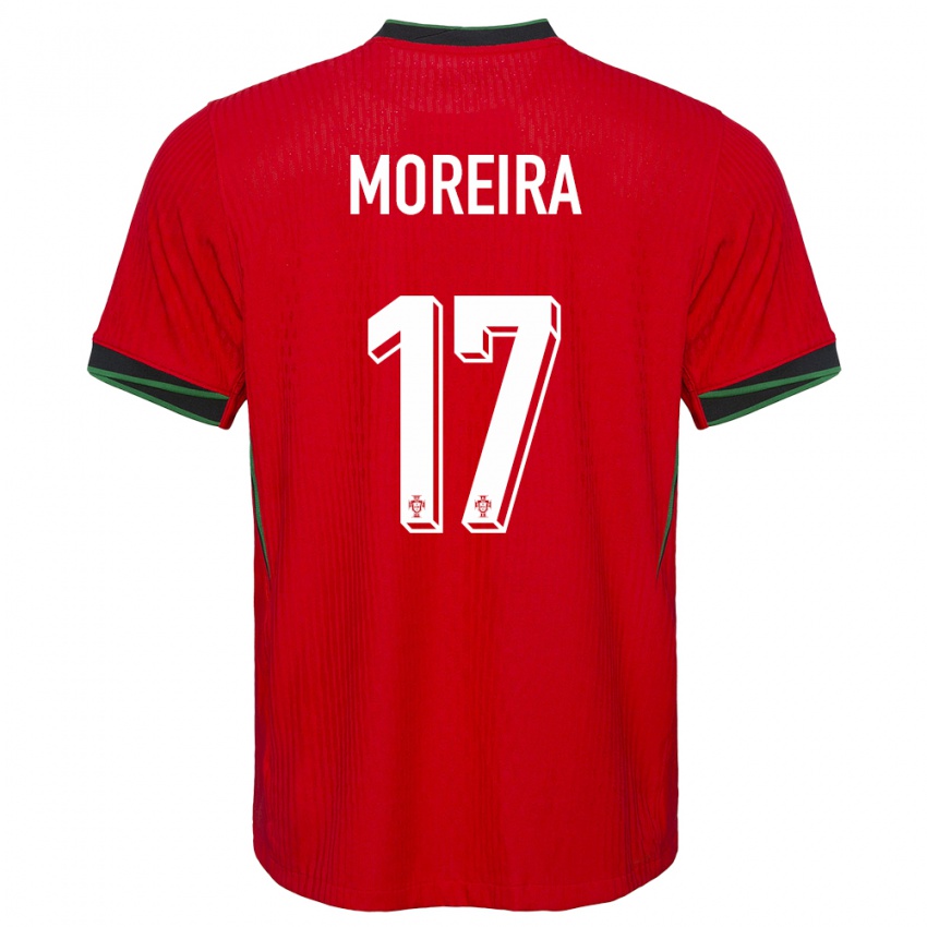 Herren Portugal Afonso Moreira #17 Rot Heimtrikot Trikot 24-26 T-Shirt