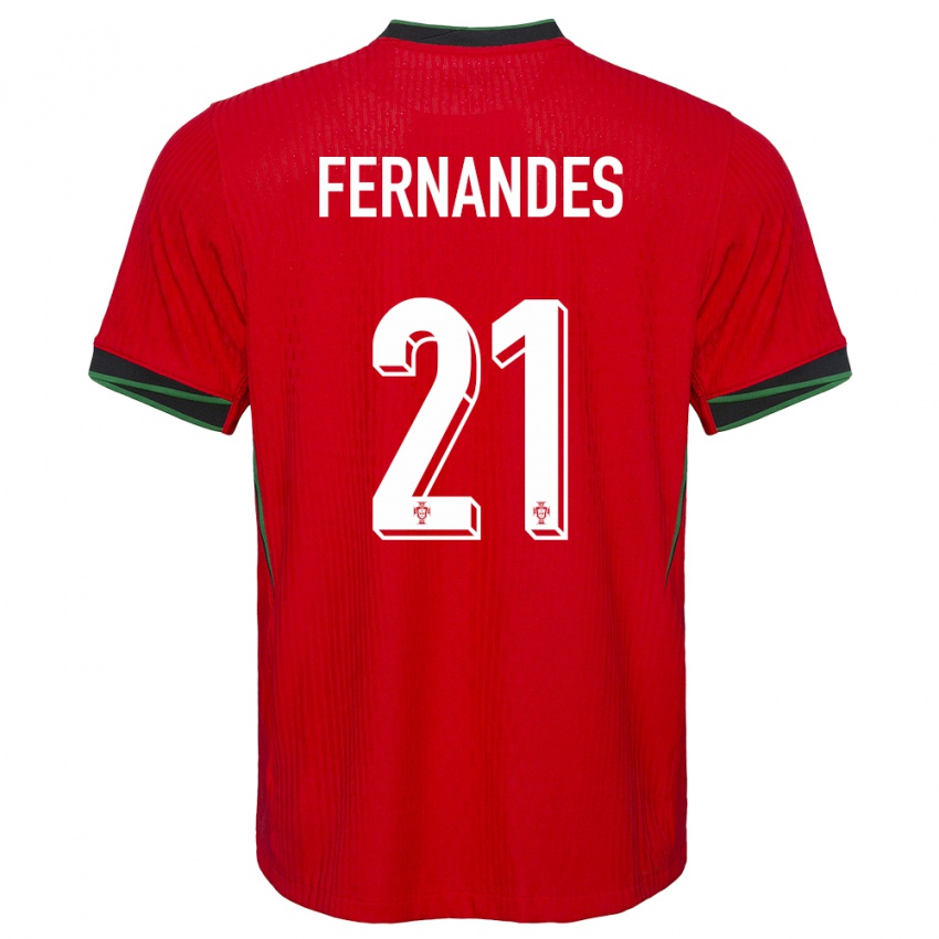 Herren Portugal Mateus Fernandes #21 Rot Heimtrikot Trikot 24-26 T-Shirt