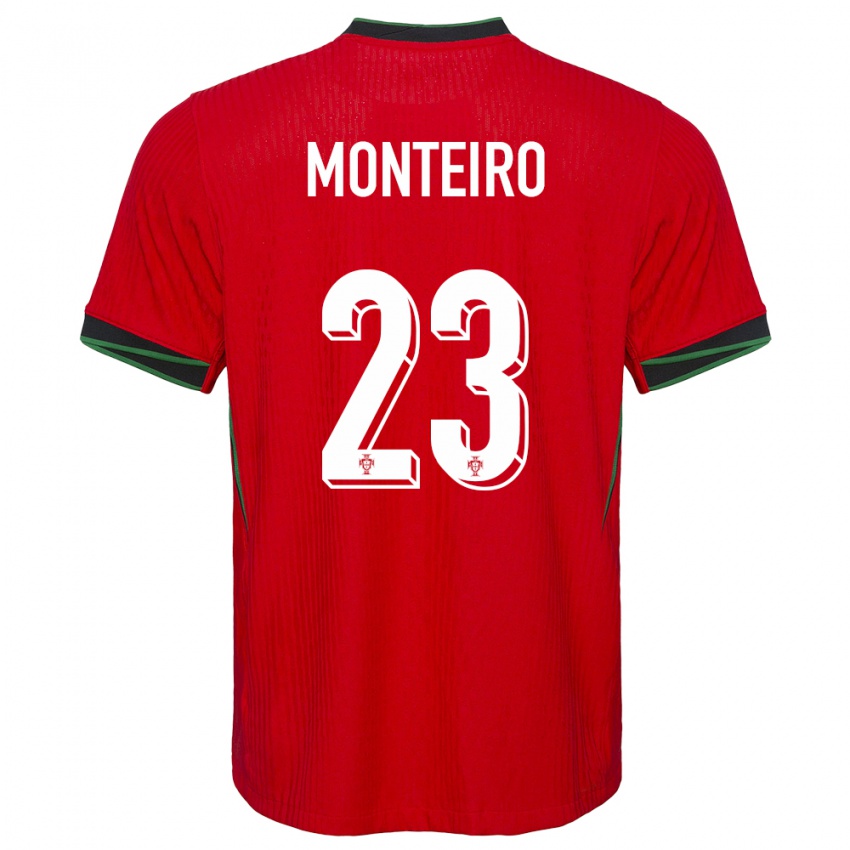 Herren Portugal David Monteiro #23 Rot Heimtrikot Trikot 24-26 T-Shirt