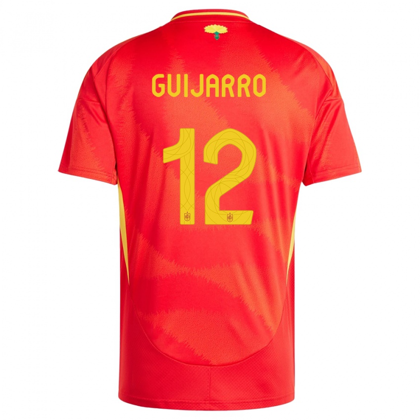 Herren Spanien Patricia Guijarro #12 Rot Heimtrikot Trikot 24-26 T-Shirt