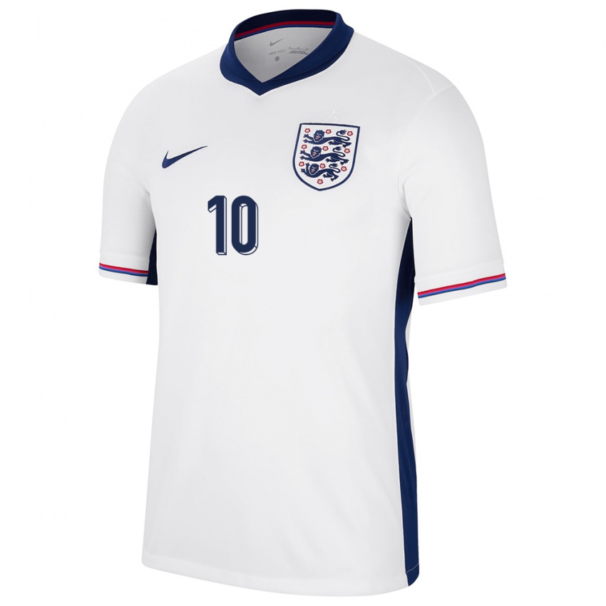 Herren England George Hall #10 Weiß Heimtrikot Trikot 24-26 T-Shirt