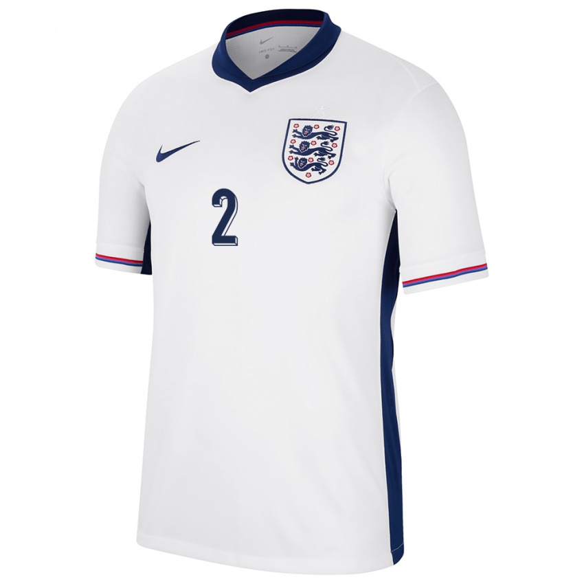 Herren England Lucy Bronze #2 Weiß Heimtrikot Trikot 24-26 T-Shirt