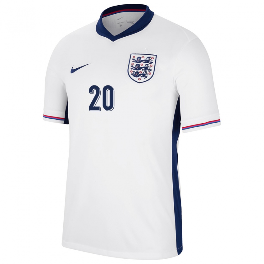 Herren England Kian Pennant #20 Weiß Heimtrikot Trikot 24-26 T-Shirt