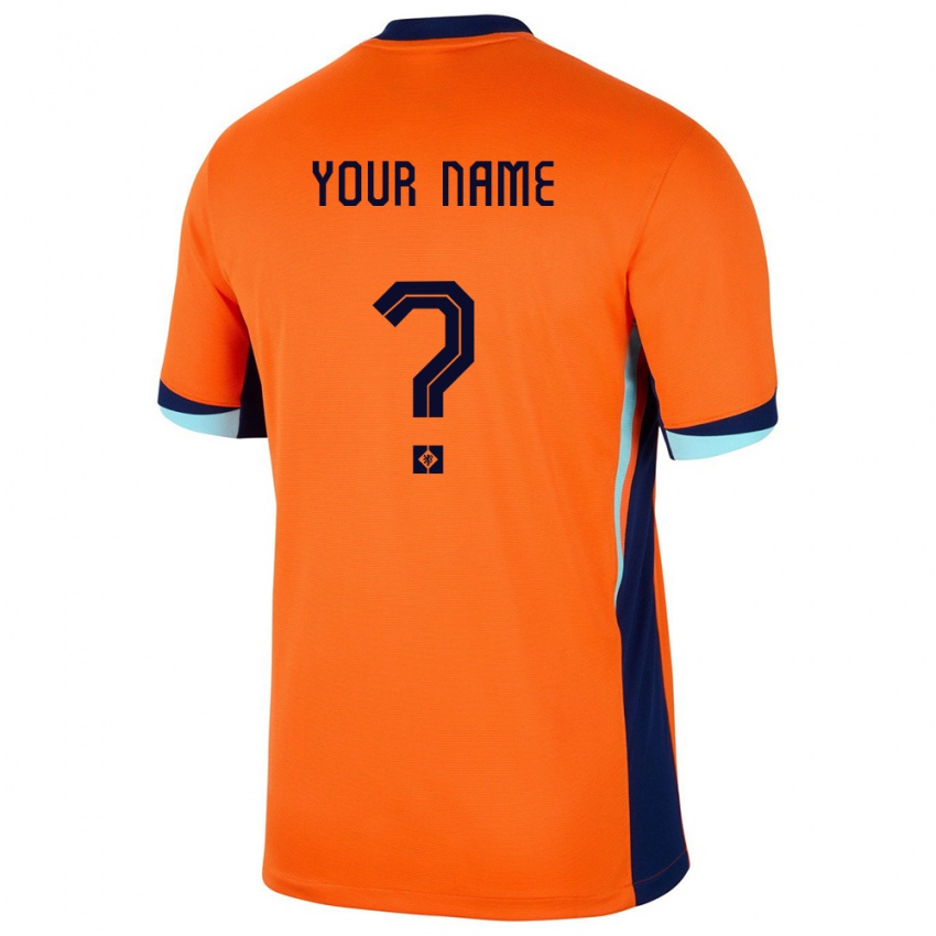 Herren Niederlande Ihren Namen #0 Orange Heimtrikot Trikot 24-26 T-Shirt
