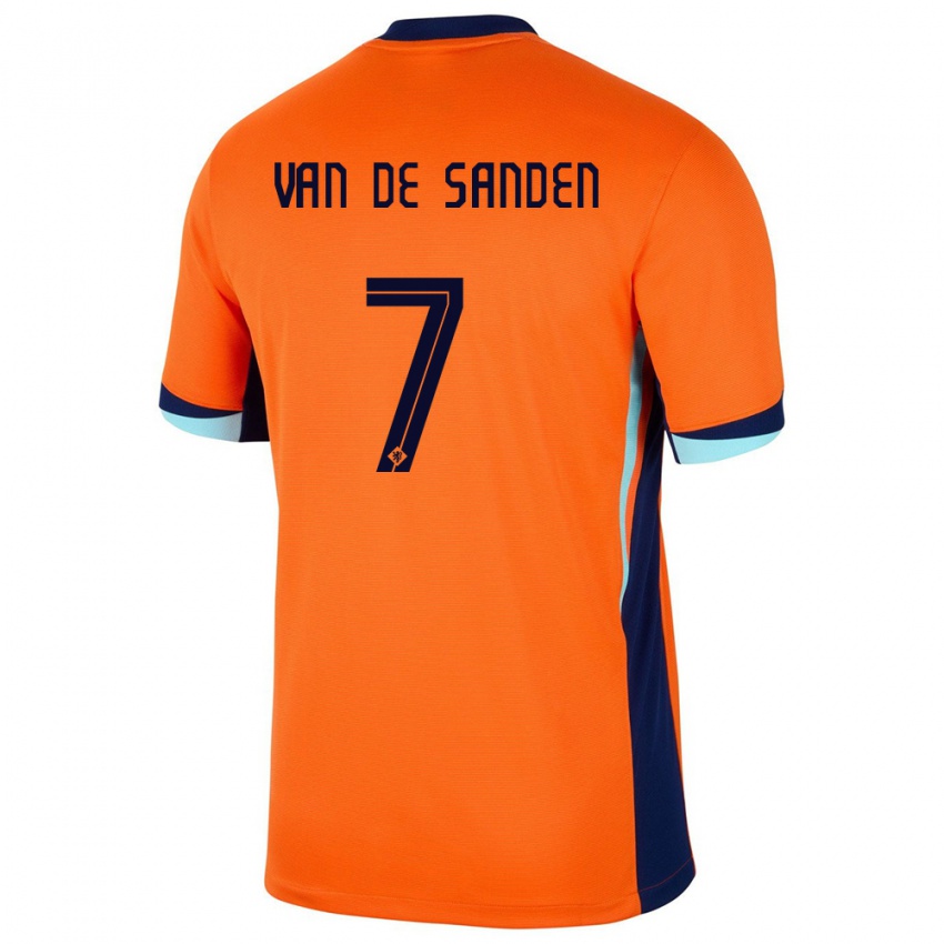 Herren Niederlande Shanice Van De Sanden #7 Orange Heimtrikot Trikot 24-26 T-Shirt