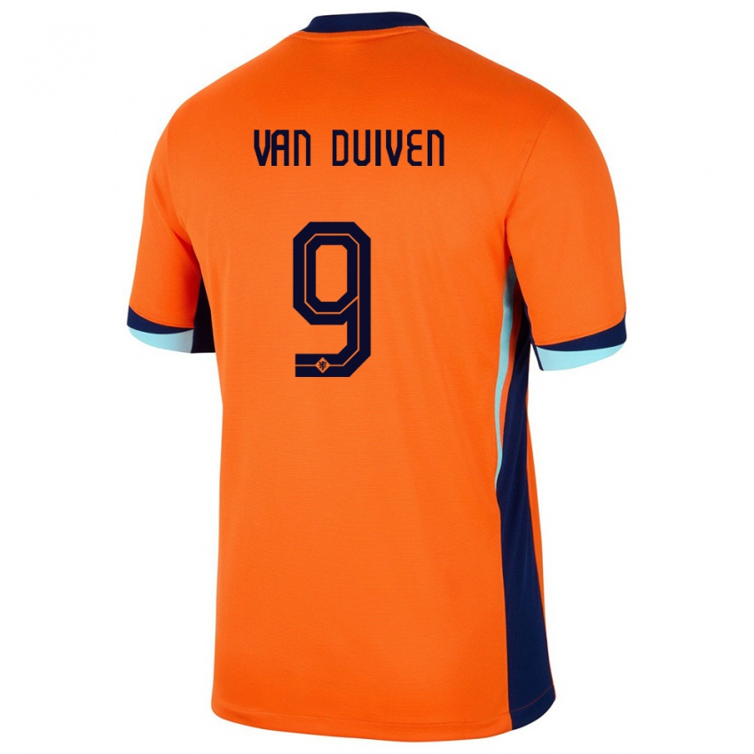 Herren Niederlande Jason Van Duiven #9 Orange Heimtrikot Trikot 24-26 T-Shirt