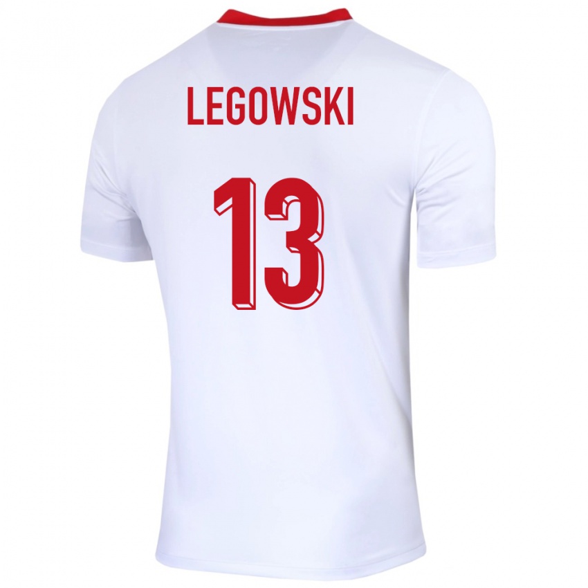 Herren Polen Mateusz Legowski #13 Weiß Heimtrikot Trikot 24-26 T-Shirt