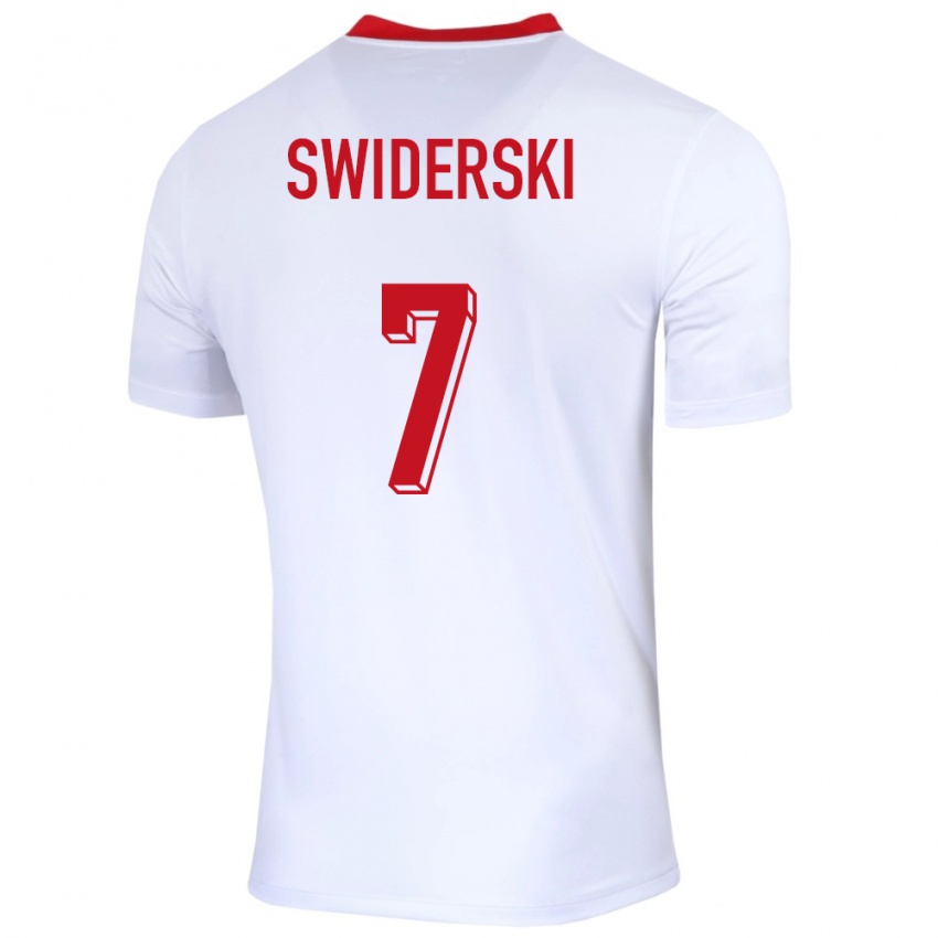 Herren Polen Karol Swiderski #7 Weiß Heimtrikot Trikot 24-26 T-Shirt