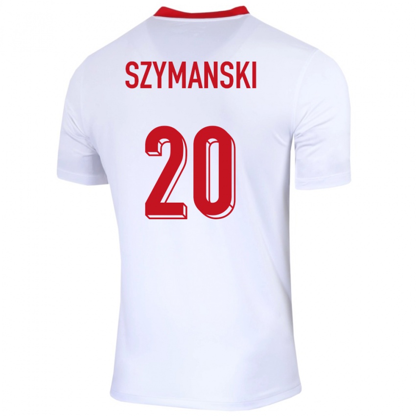 Herren Polen Sebastian Szymanski #20 Weiß Heimtrikot Trikot 24-26 T-Shirt