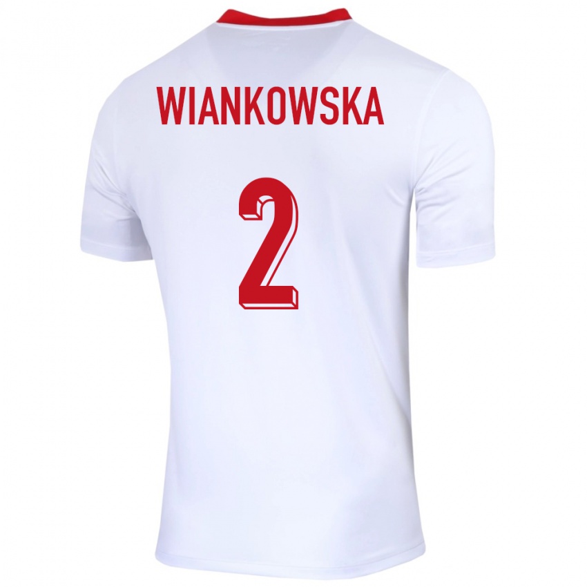 Herren Polen Martyna Wiankowska #2 Weiß Heimtrikot Trikot 24-26 T-Shirt