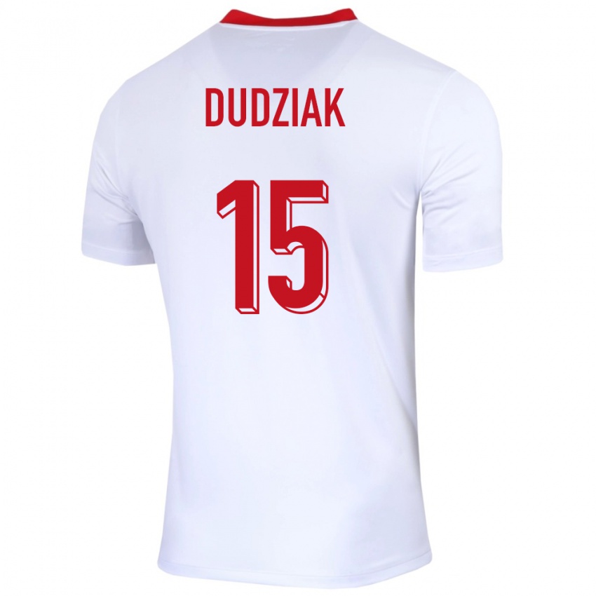 Herren Polen Aleksandra Dudziak #15 Weiß Heimtrikot Trikot 24-26 T-Shirt