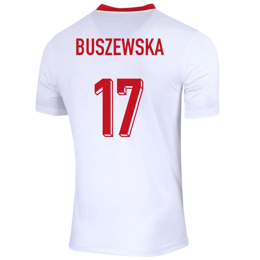 Herren Polen Zofia Buszewska #17 Weiß Heimtrikot Trikot 24-26 T-Shirt