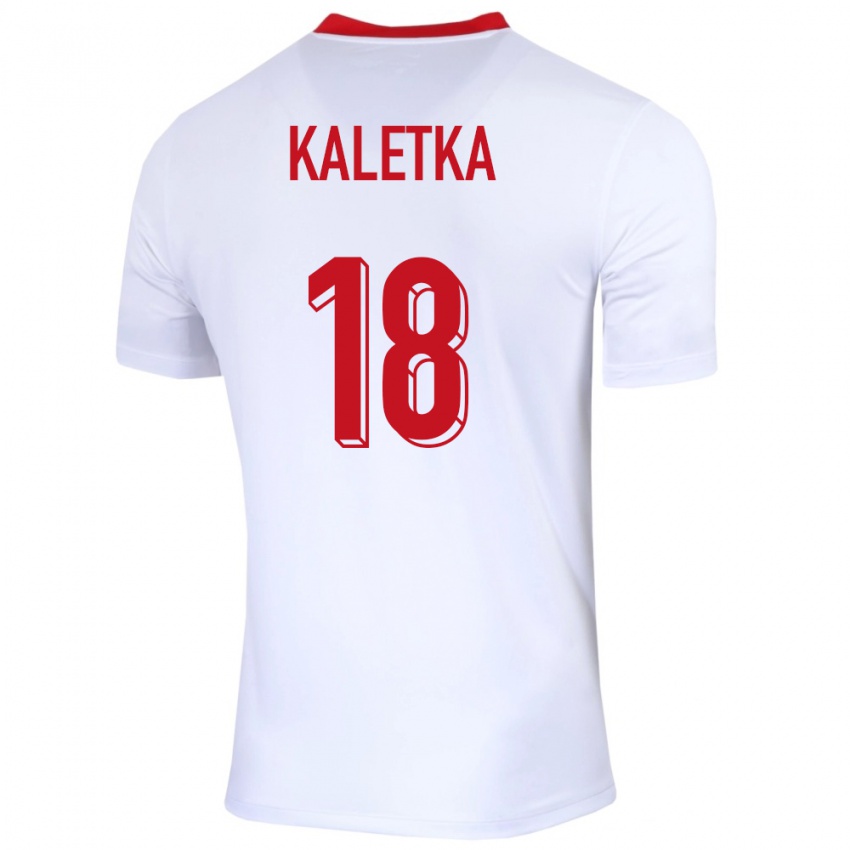 Herren Polen Nikol Kaletka #18 Weiß Heimtrikot Trikot 24-26 T-Shirt