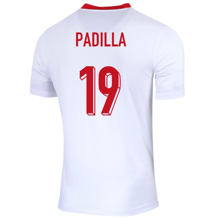 Herren Polen Natalia Padilla #19 Weiß Heimtrikot Trikot 24-26 T-Shirt