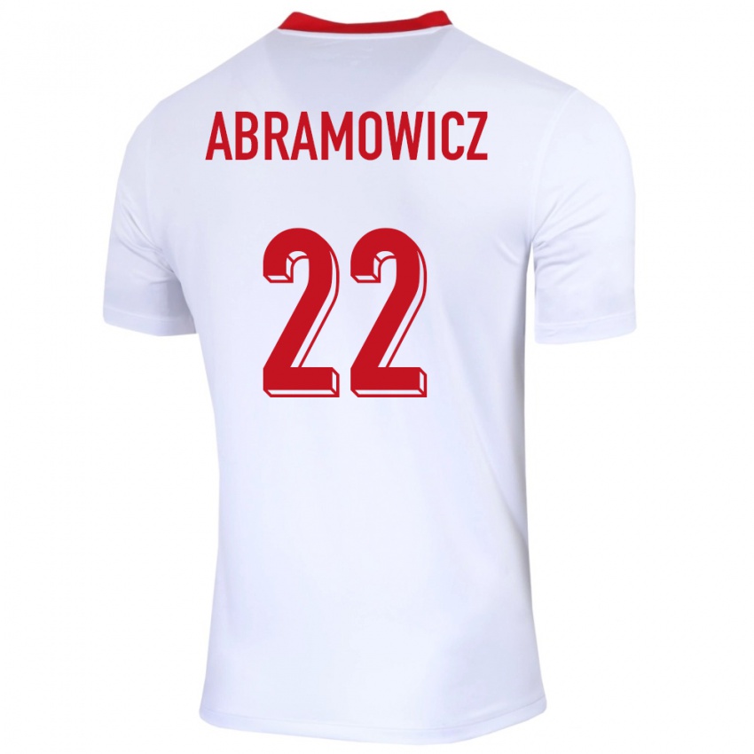 Herren Polen Slawomir Abramowicz #22 Weiß Heimtrikot Trikot 24-26 T-Shirt