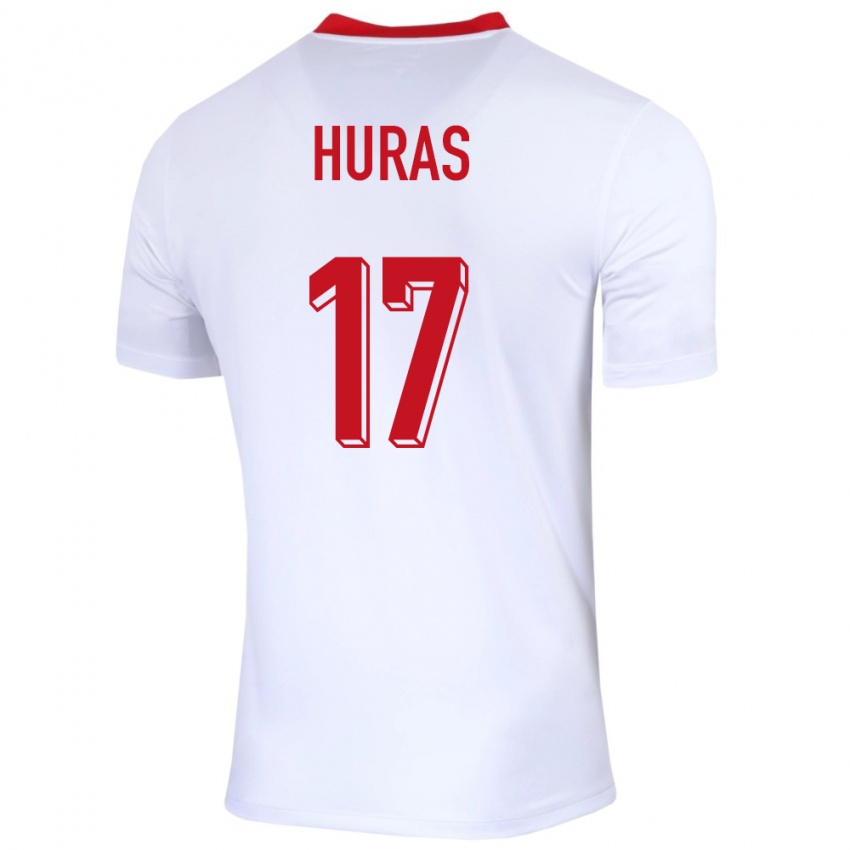 Herren Polen Mike Huras #17 Weiß Heimtrikot Trikot 24-26 T-Shirt