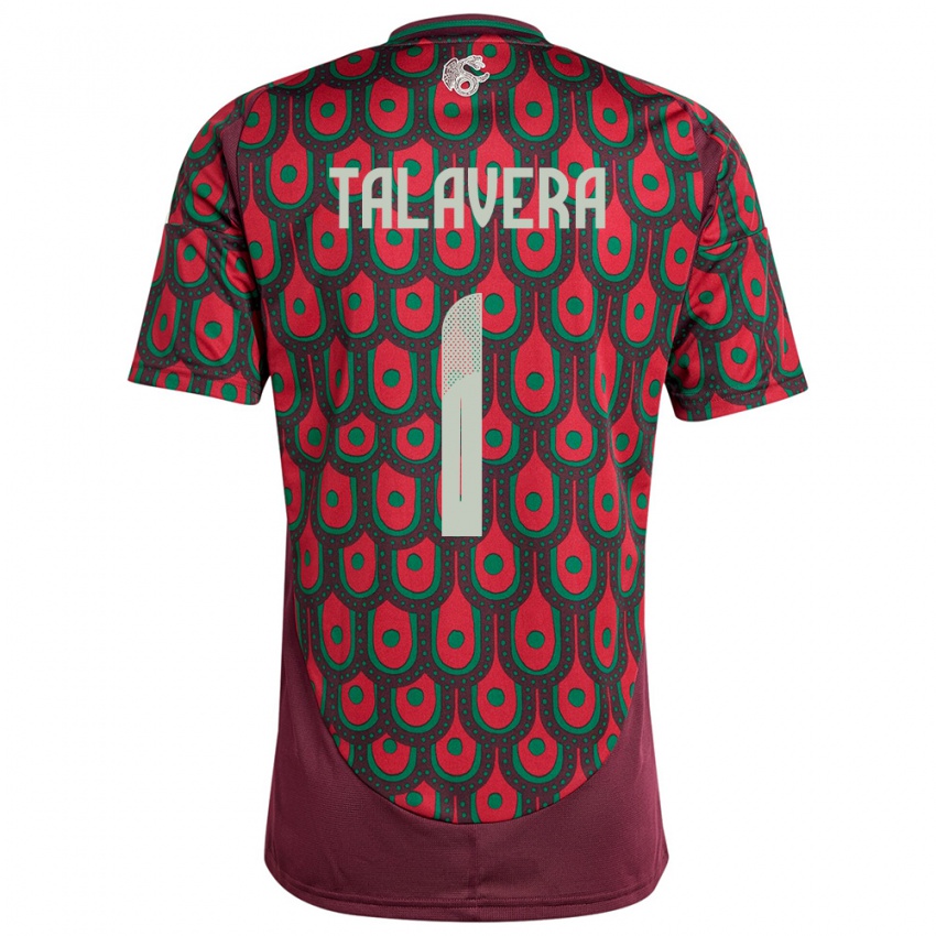 Herren Mexiko Alfredo Talavera #1 Kastanienbraun Heimtrikot Trikot 24-26 T-Shirt