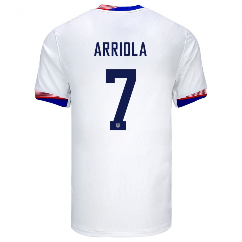 Herren Vereinigte Staaten Paul Arriola #7 Weiß Heimtrikot Trikot 24-26 T-Shirt