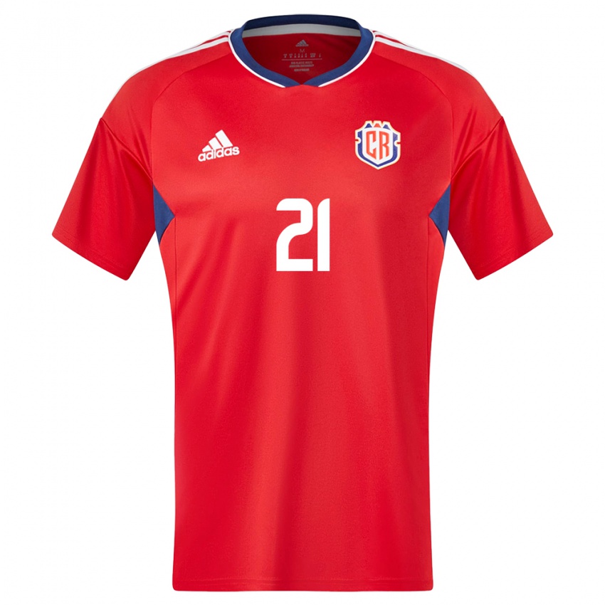 Herren Costa Rica Alvaro Zamora #21 Rot Heimtrikot Trikot 24-26 T-Shirt
