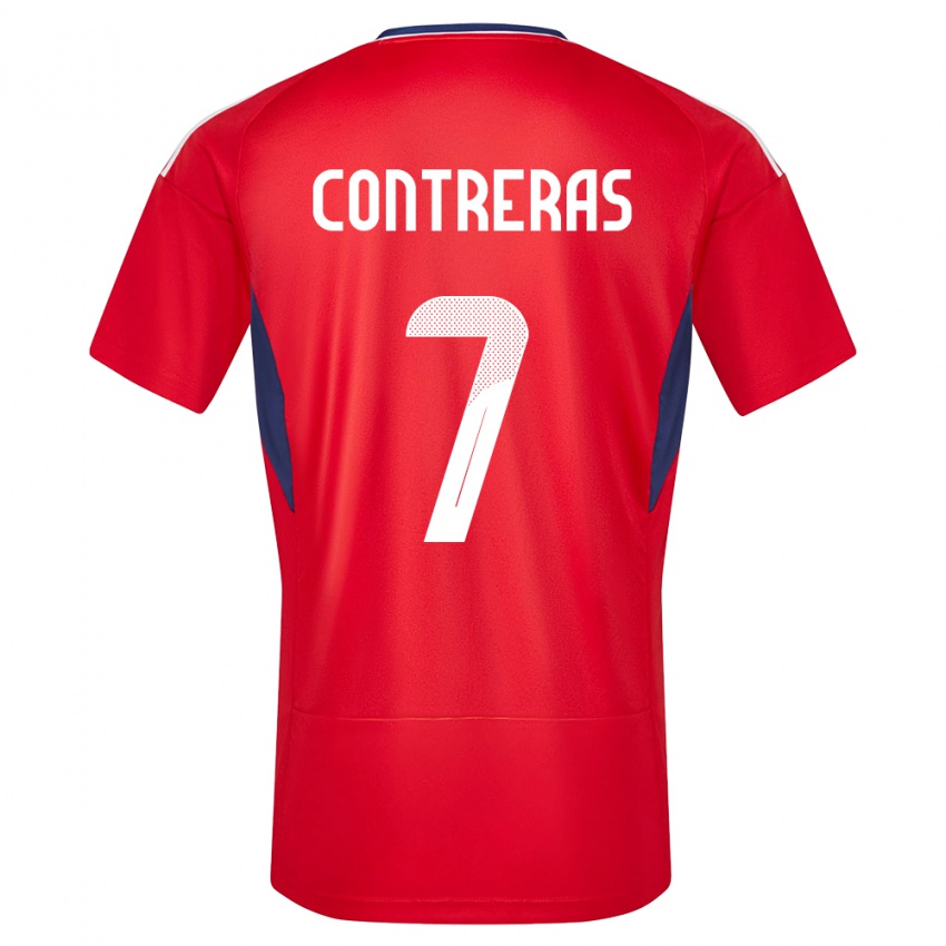Herren Costa Rica Anthony Contreras #7 Rot Heimtrikot Trikot 24-26 T-Shirt