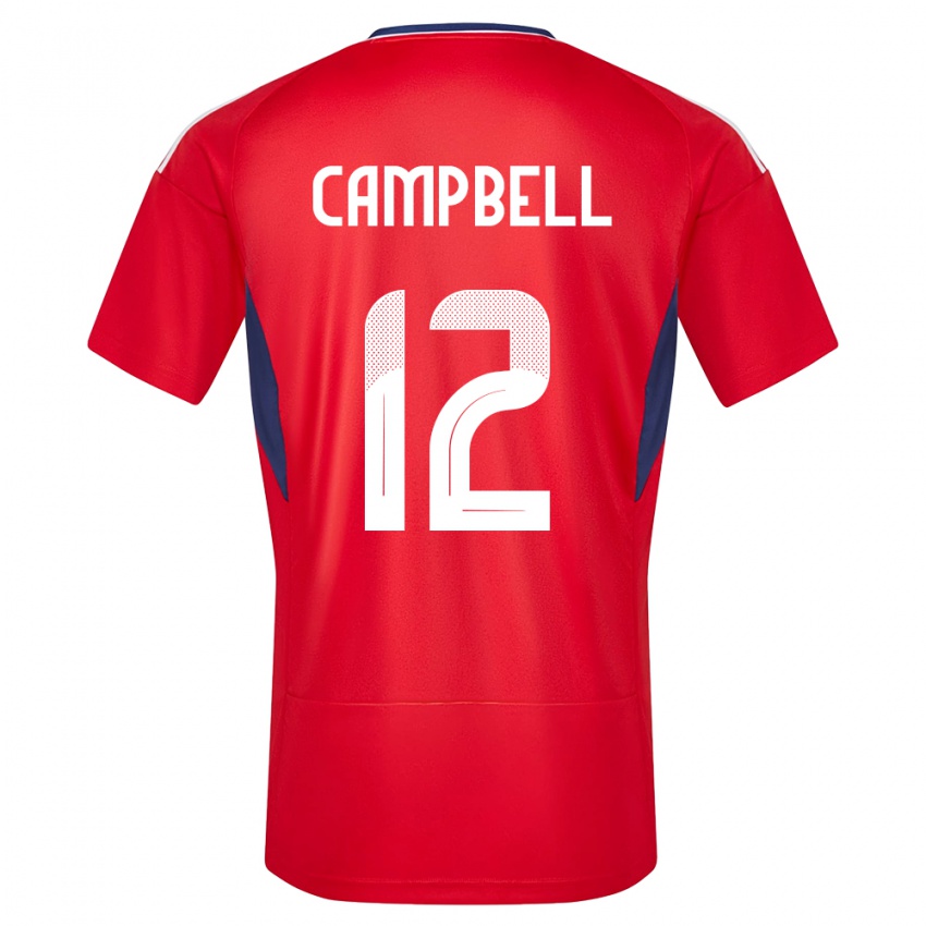 Herren Costa Rica Joel Campbell #12 Rot Heimtrikot Trikot 24-26 T-Shirt