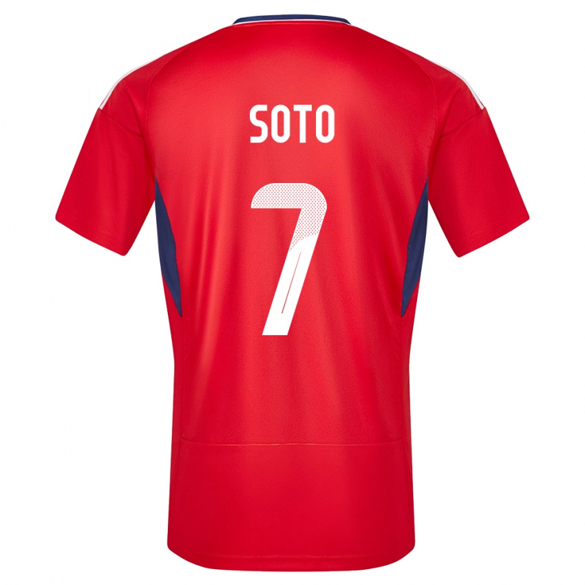 Herren Costa Rica Andrey Soto #7 Rot Heimtrikot Trikot 24-26 T-Shirt