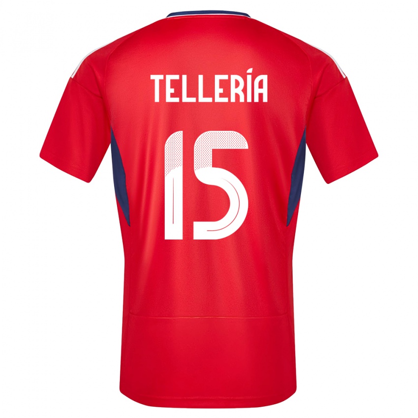 Herren Costa Rica Jostin Telleria #15 Rot Heimtrikot Trikot 24-26 T-Shirt
