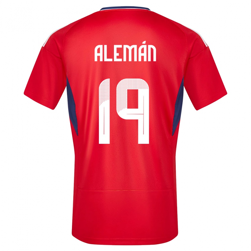 Herren Costa Rica Fabricio Aleman #19 Rot Heimtrikot Trikot 24-26 T-Shirt