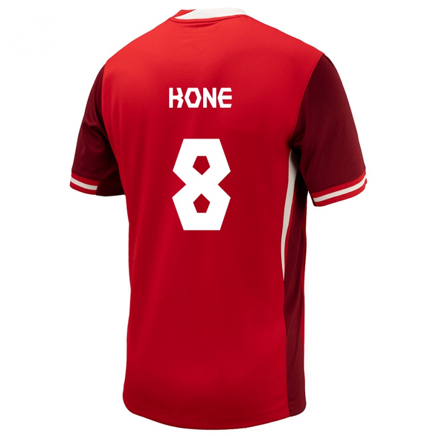 Herren Kanada Ismael Kone #8 Rot Heimtrikot Trikot 24-26 T-Shirt