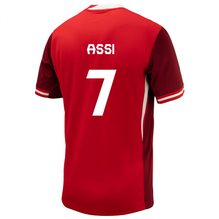 Herren Kanada Jean Aniel Assi #7 Rot Heimtrikot Trikot 24-26 T-Shirt