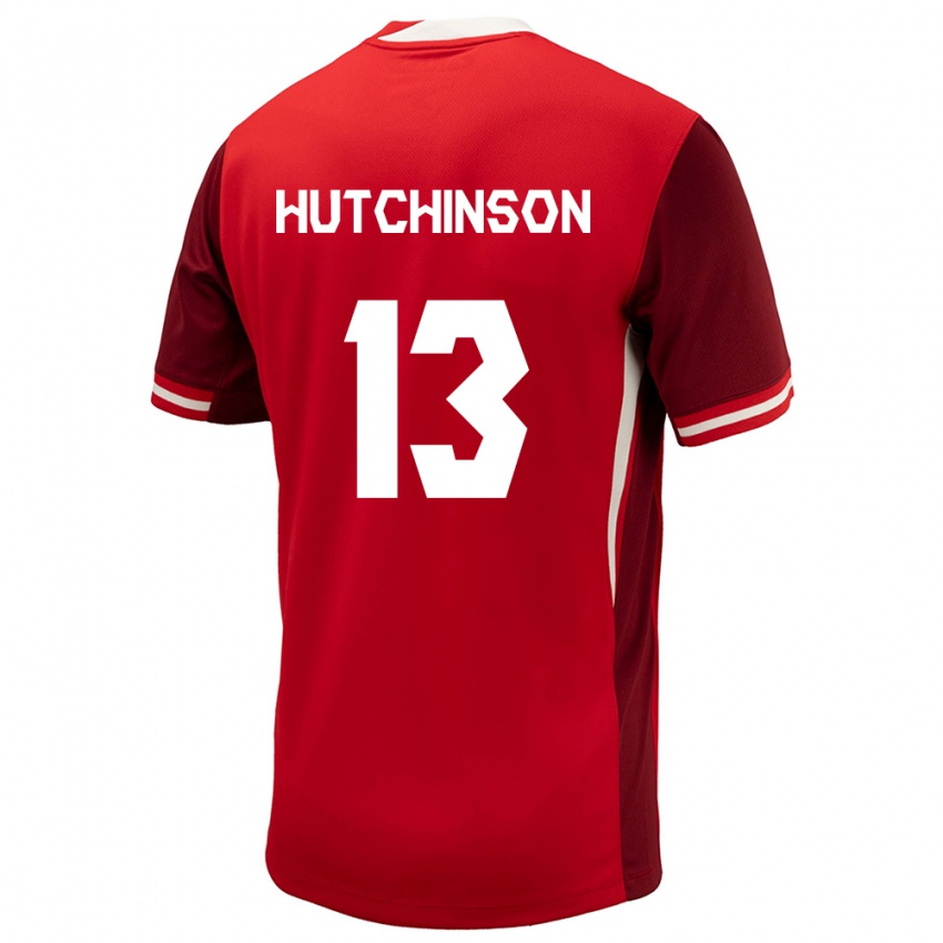Herren Kanada Atiba Hutchinson #13 Rot Heimtrikot Trikot 24-26 T-Shirt