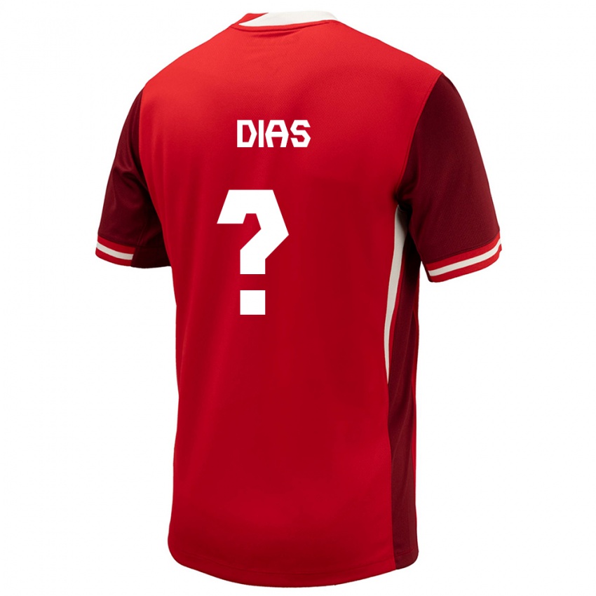 Herren Kanada Lucas Dias #0 Rot Heimtrikot Trikot 24-26 T-Shirt
