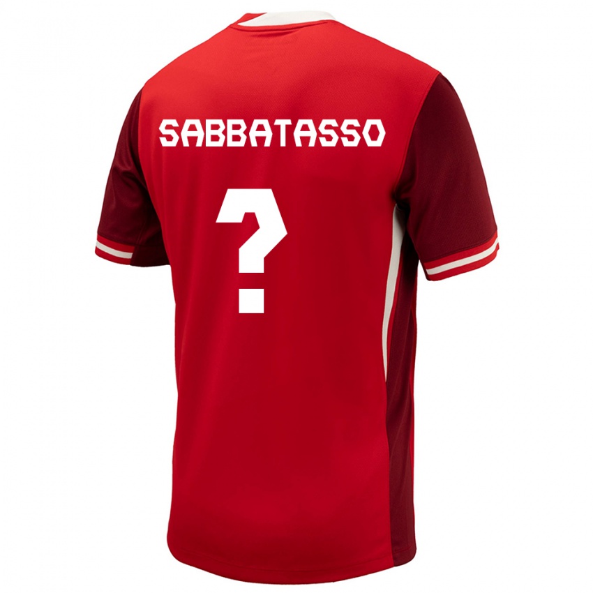 Herren Kanada Jeronimo Sabbatasso #0 Rot Heimtrikot Trikot 24-26 T-Shirt