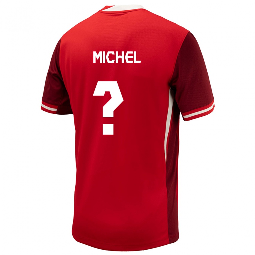 Herren Kanada Dieu Merci Michel #0 Rot Heimtrikot Trikot 24-26 T-Shirt