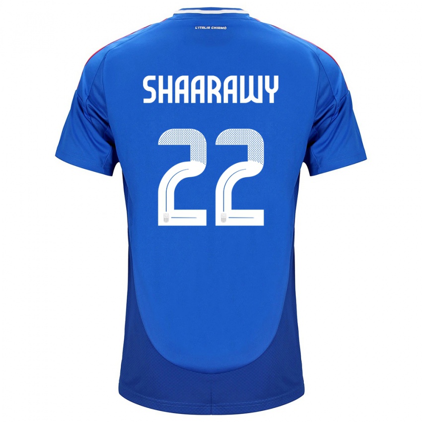 Herren Italien Stephan El Shaarawy #22 Blau Heimtrikot Trikot 24-26 T-Shirt