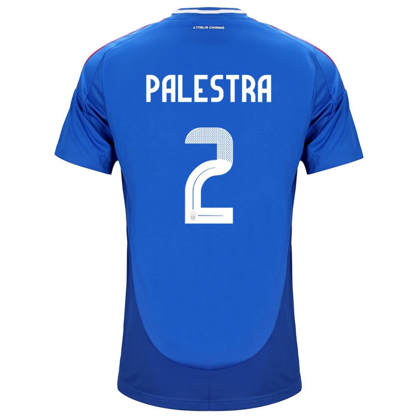 Herren Italien Marco Palestra #2 Blau Heimtrikot Trikot 24-26 T-Shirt