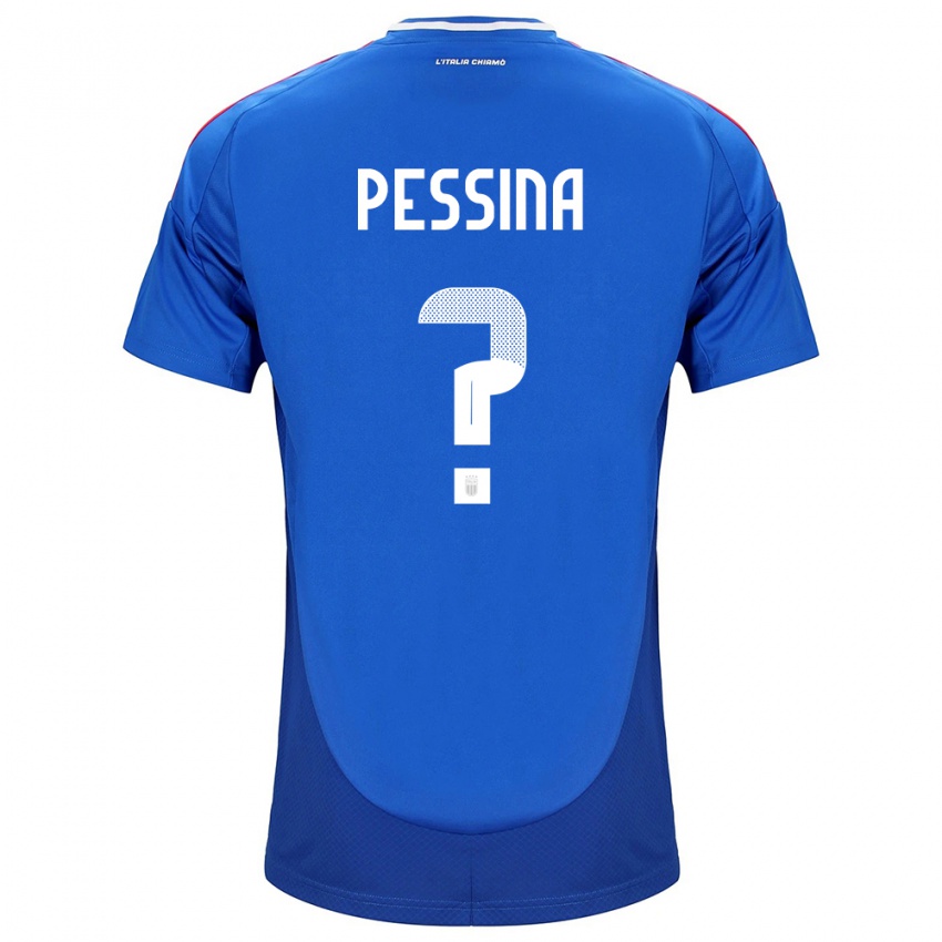 Herren Italien Massimo Pessina #0 Blau Heimtrikot Trikot 24-26 T-Shirt