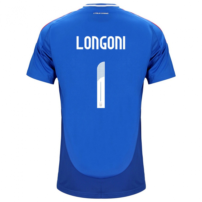 Herren Italien Alessandro Longoni #1 Blau Heimtrikot Trikot 24-26 T-Shirt