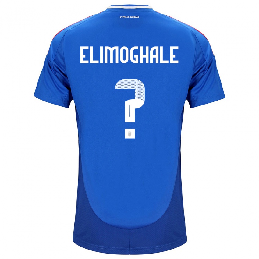 Herren Italien Destiny Elimoghale #0 Blau Heimtrikot Trikot 24-26 T-Shirt