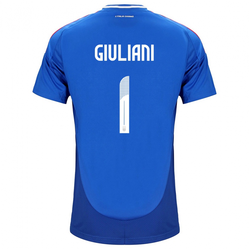 Herren Italien Laura Giuliani #1 Blau Heimtrikot Trikot 24-26 T-Shirt