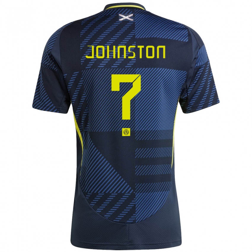 Herren Schottland Max Johnston #0 Dunkelblau Heimtrikot Trikot 24-26 T-Shirt