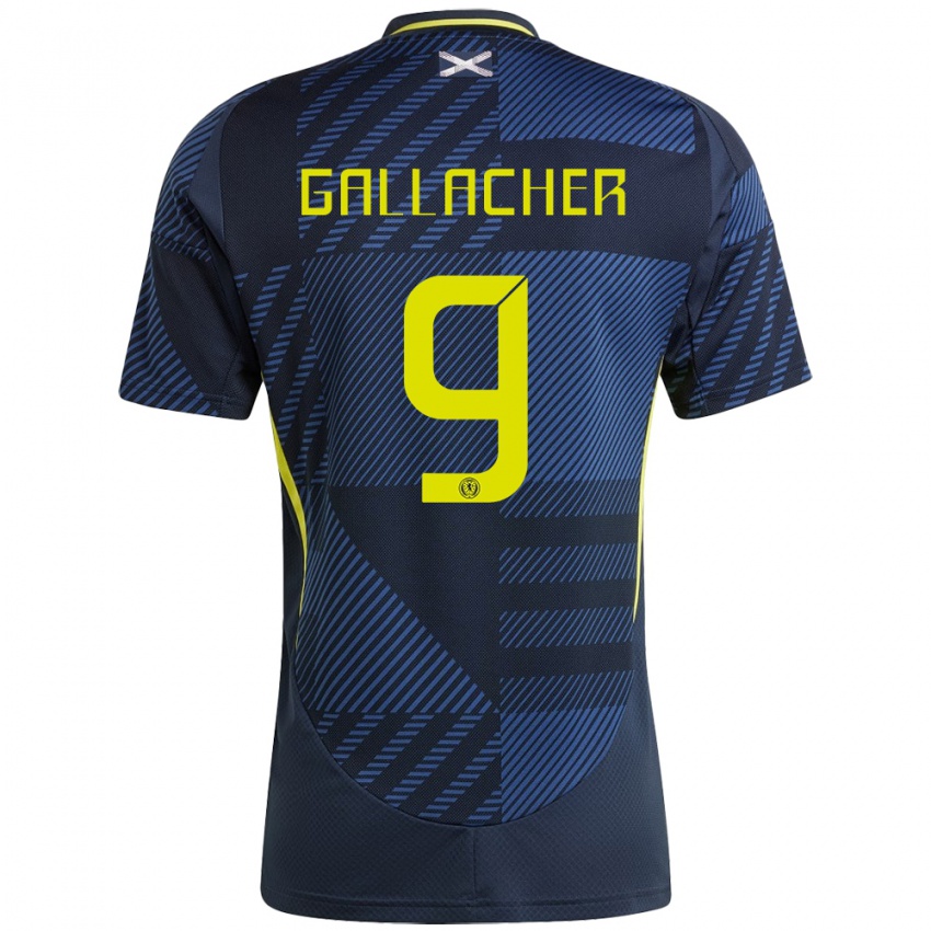 Herren Schottland Amy Gallacher #9 Dunkelblau Heimtrikot Trikot 24-26 T-Shirt