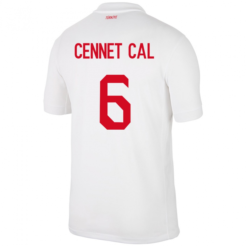 Herren Türkei Meryem Cennet Çal #6 Weiß Heimtrikot Trikot 24-26 T-Shirt