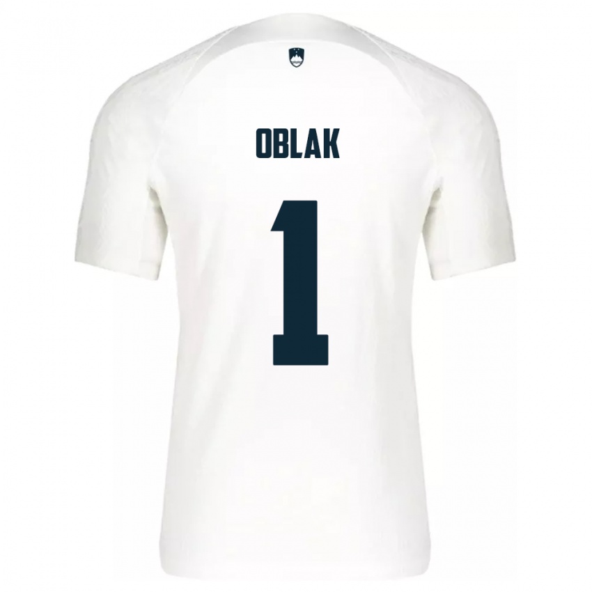 Herren Slowenien Jan Oblak #1 Weiß Heimtrikot Trikot 24-26 T-Shirt