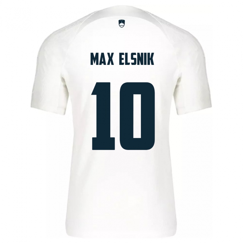 Herren Slowenien Timi Max Elsnik #10 Weiß Heimtrikot Trikot 24-26 T-Shirt