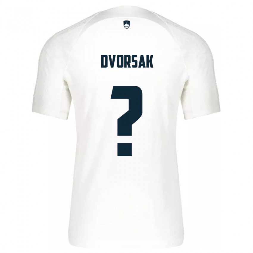 Herren Slowenien Matej Dvorsak #0 Weiß Heimtrikot Trikot 24-26 T-Shirt